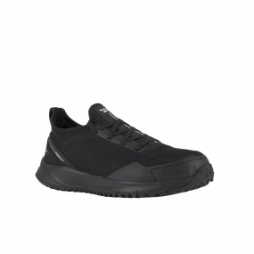 Reebok Men's All Terrain Steel Toe Black Oxford Work Shoes RB4090 Good Tennis Shoes For High Arches