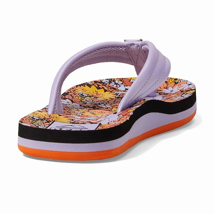REEF Kids Ahi Sandal-Mini Floral Woven Flip Flops