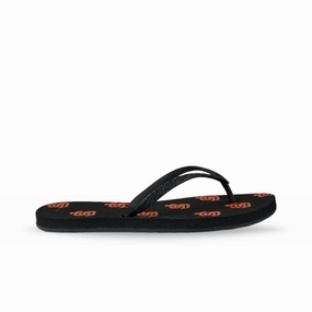 Reef Women's Stargazer X MLB - San Francisco Giants Clear Flip Flops With Rhinestones
