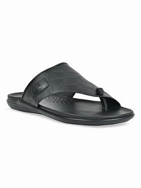 Opener Sandals Regal Black Men Casual Croco Print Sandals
