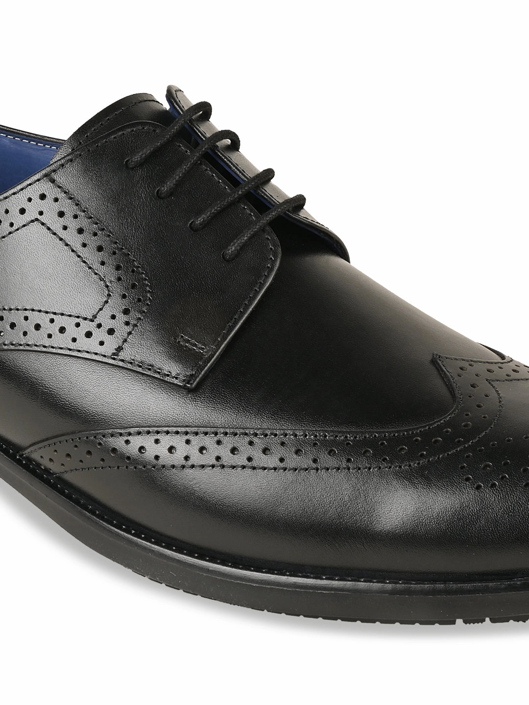 Polished Brogues Regal Black Men Leather Lace Up Brogues