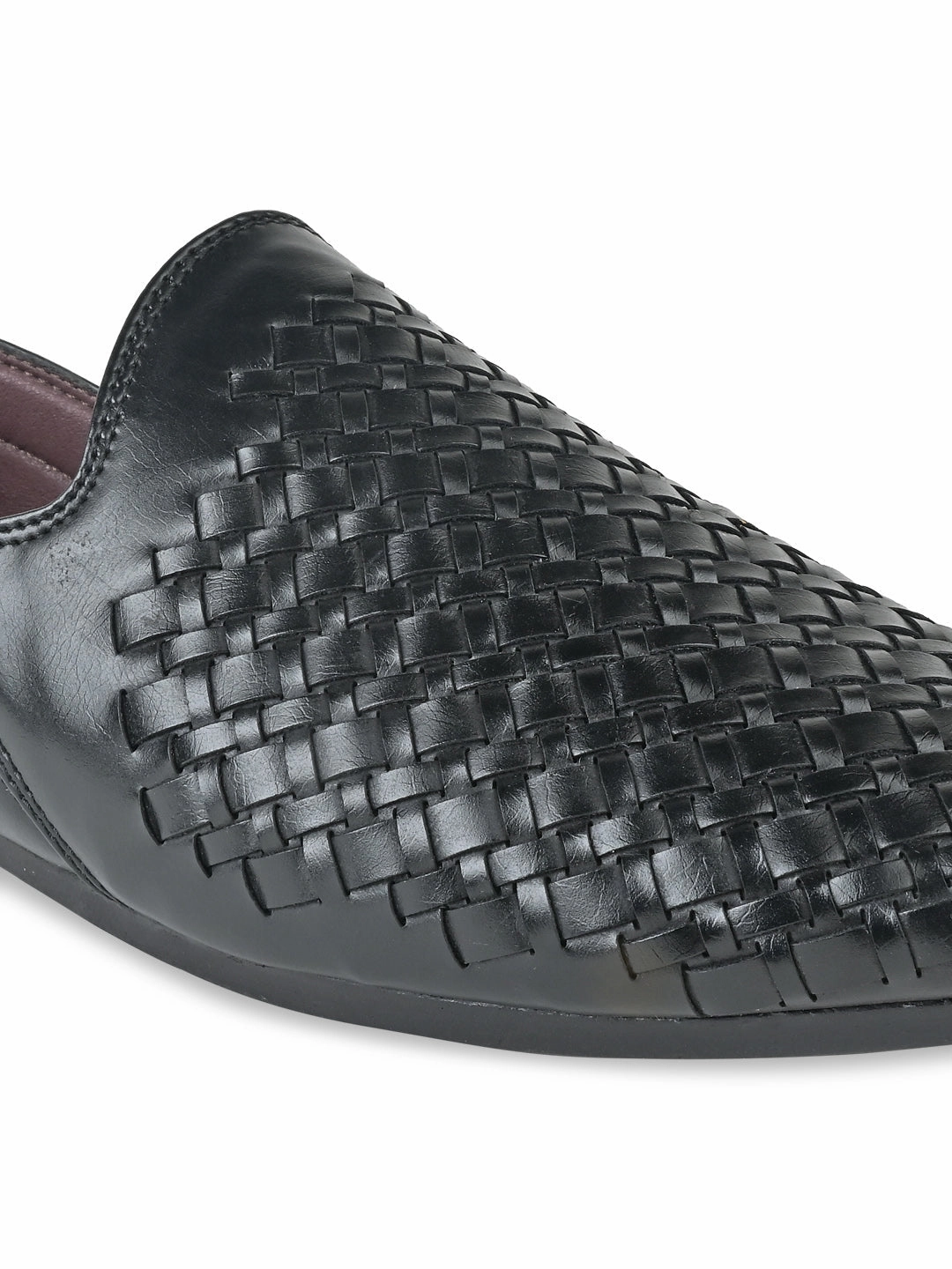 Earthing Grounding Sandals Regal Black Men Woven Chatai Slip Ons