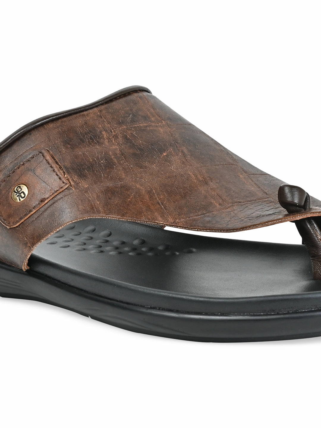 Regal Brown Men Casual Croco Print Sandals Turks And Caicos Sandals Resort