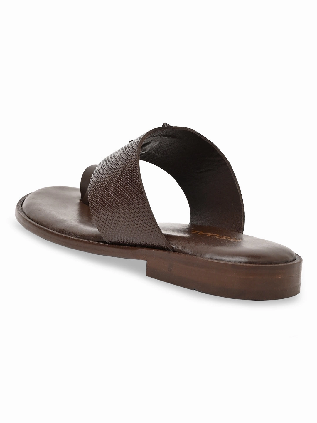 Regal Brown Men Stylish Kolhapuris Open Toe Flat Sandals