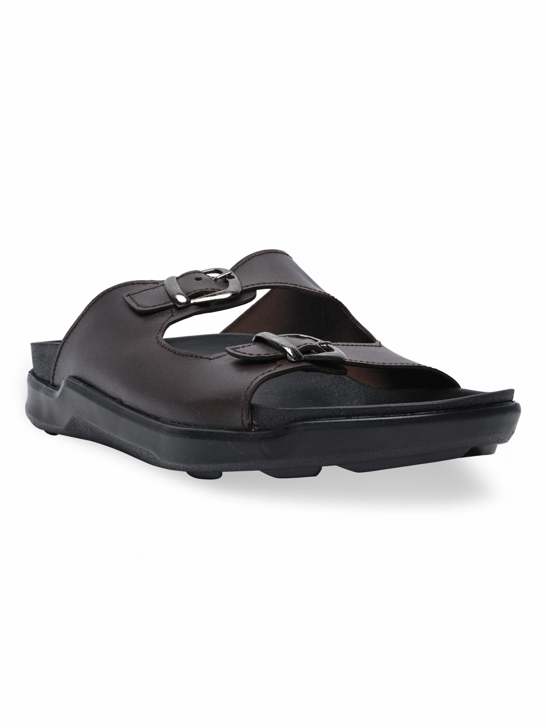 Regal Brown Men Textured Leather Sandals Sandals Jamaica Vacation