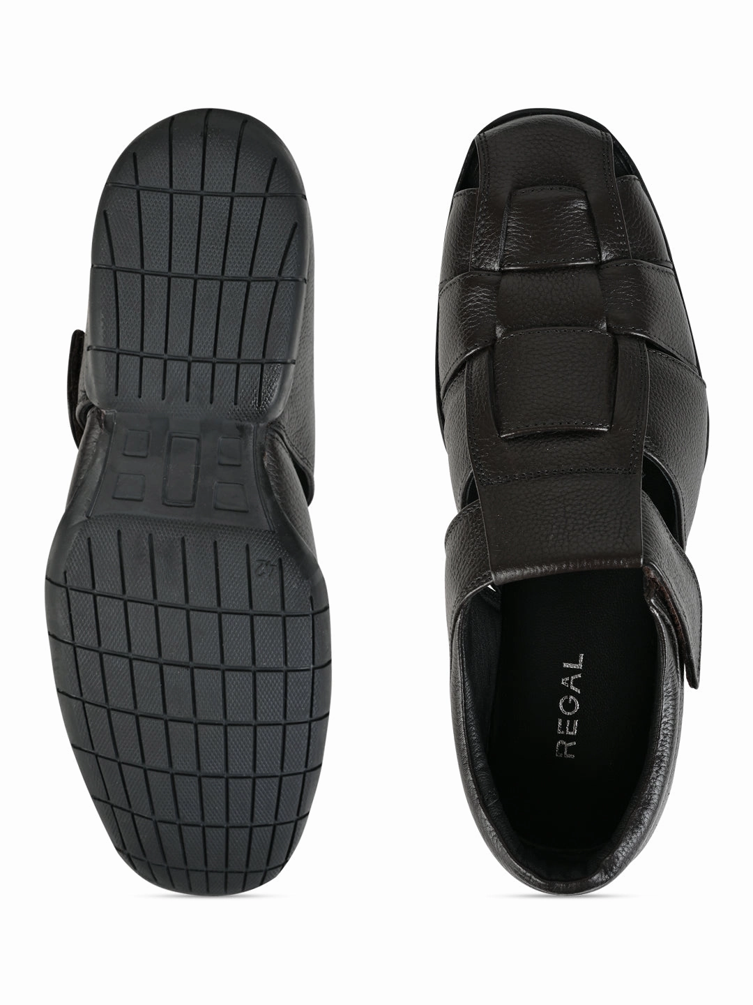 Sandals Michael Kors Regal Brown Men Woven Leather Slip Ons