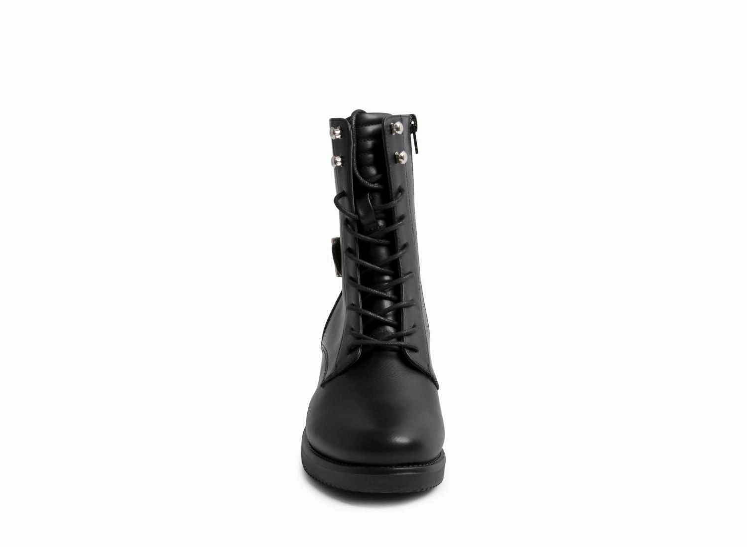 PATTIEE BLACK Louis Combat Boots