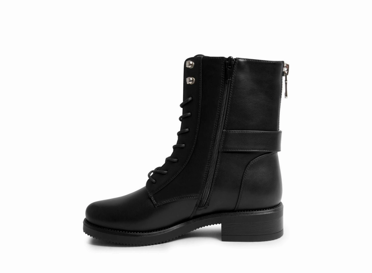PATTIEE BLACK Combat Boots.