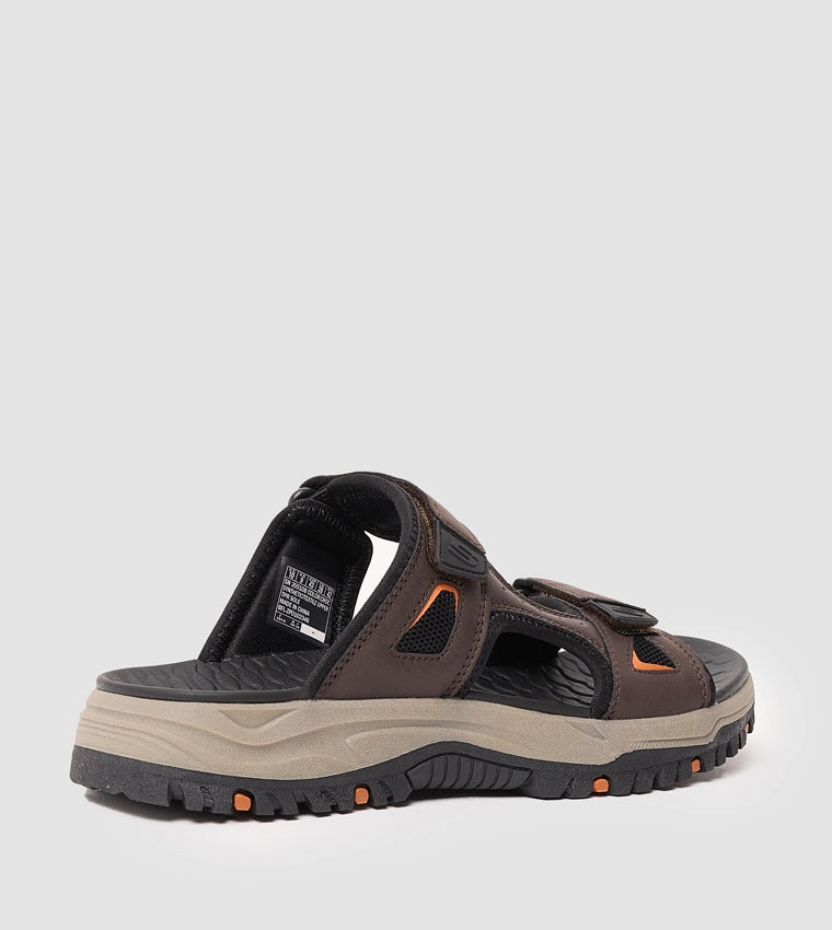 Fuzzy Sandals Slippers RELAXED FIT PREWITT - LANSTON - CHOCOLATE