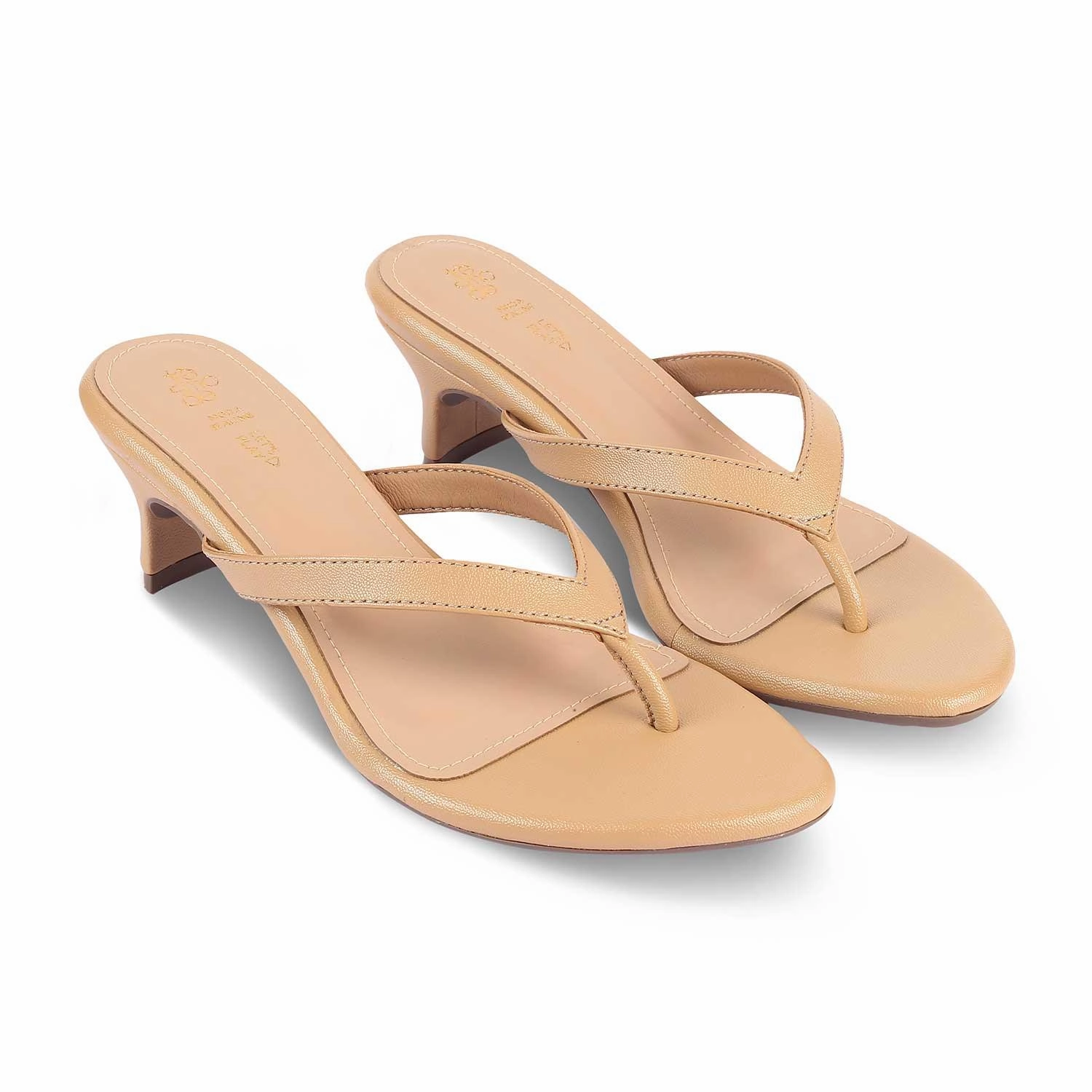 The Puglia Beige Women's Dress Heel Sandals Tresmode Sandals For Arch Support And Walking