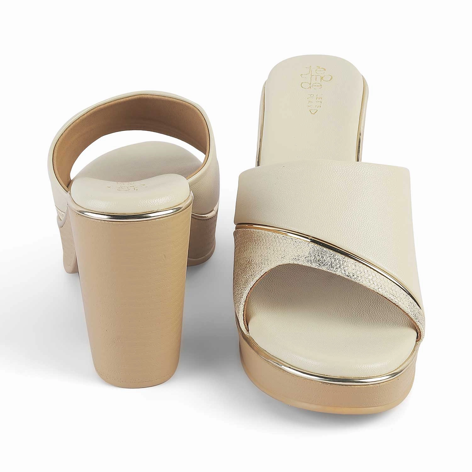 Berk Sandals Tresmode Rosy Cream Women's Dress Block Heel Sandals