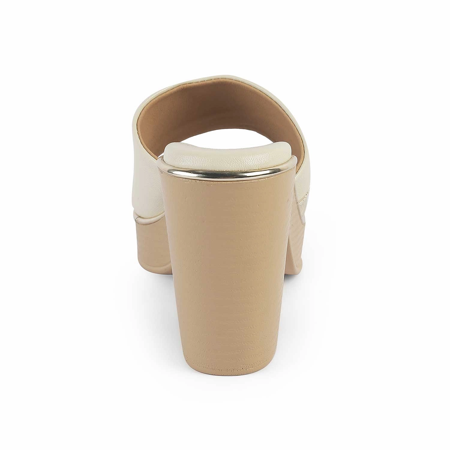 Tresmode Rosy Cream Women's Dress Block Heel Sandals Bionic Sandals