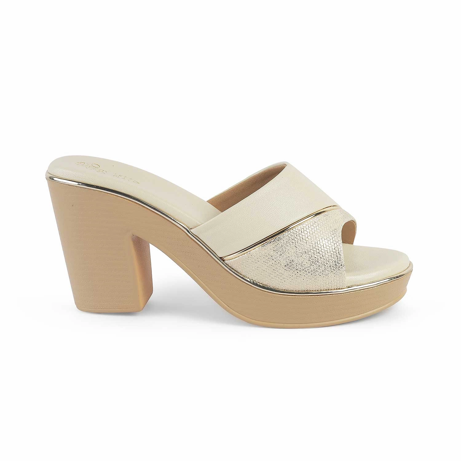 Tresmode Rosy Cream Women's Dress Block Heel Sandals Sandals La Toc Location