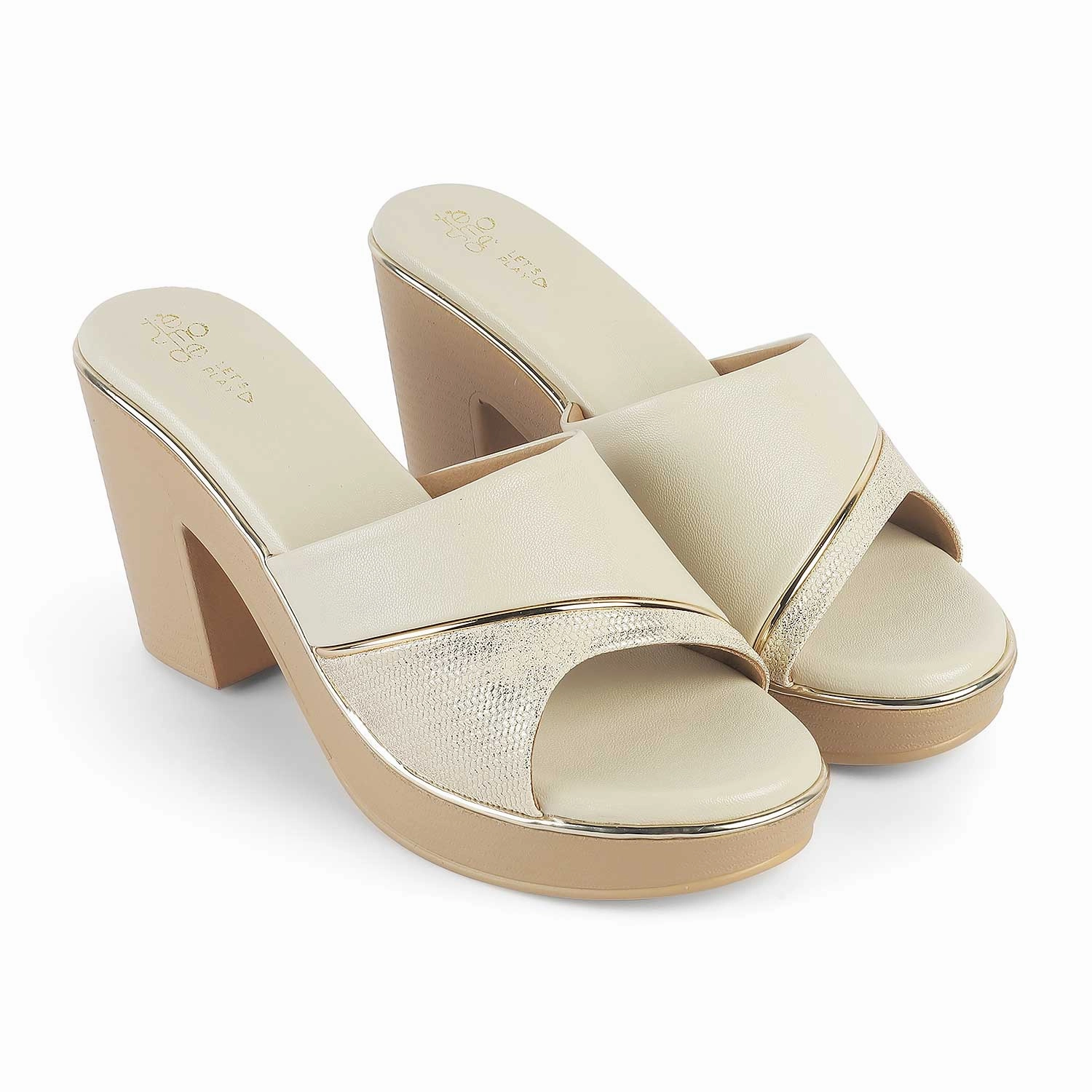 Birkenstock Sandals Rubber Tresmode Rosy Cream Women's Dress Block Heel Sandals