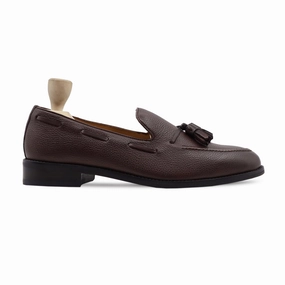 Trendy Loafers Musselini - Men's Dark Brown Pebble Grain Leather Loafer