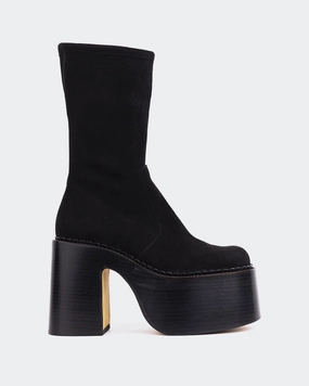 Marten Boots Remington Black Suede Stretch