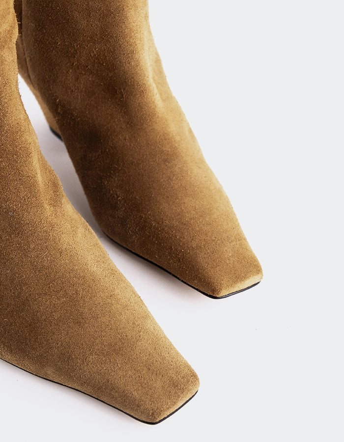 Motorcycle Street Boots Renesme Camel Suede