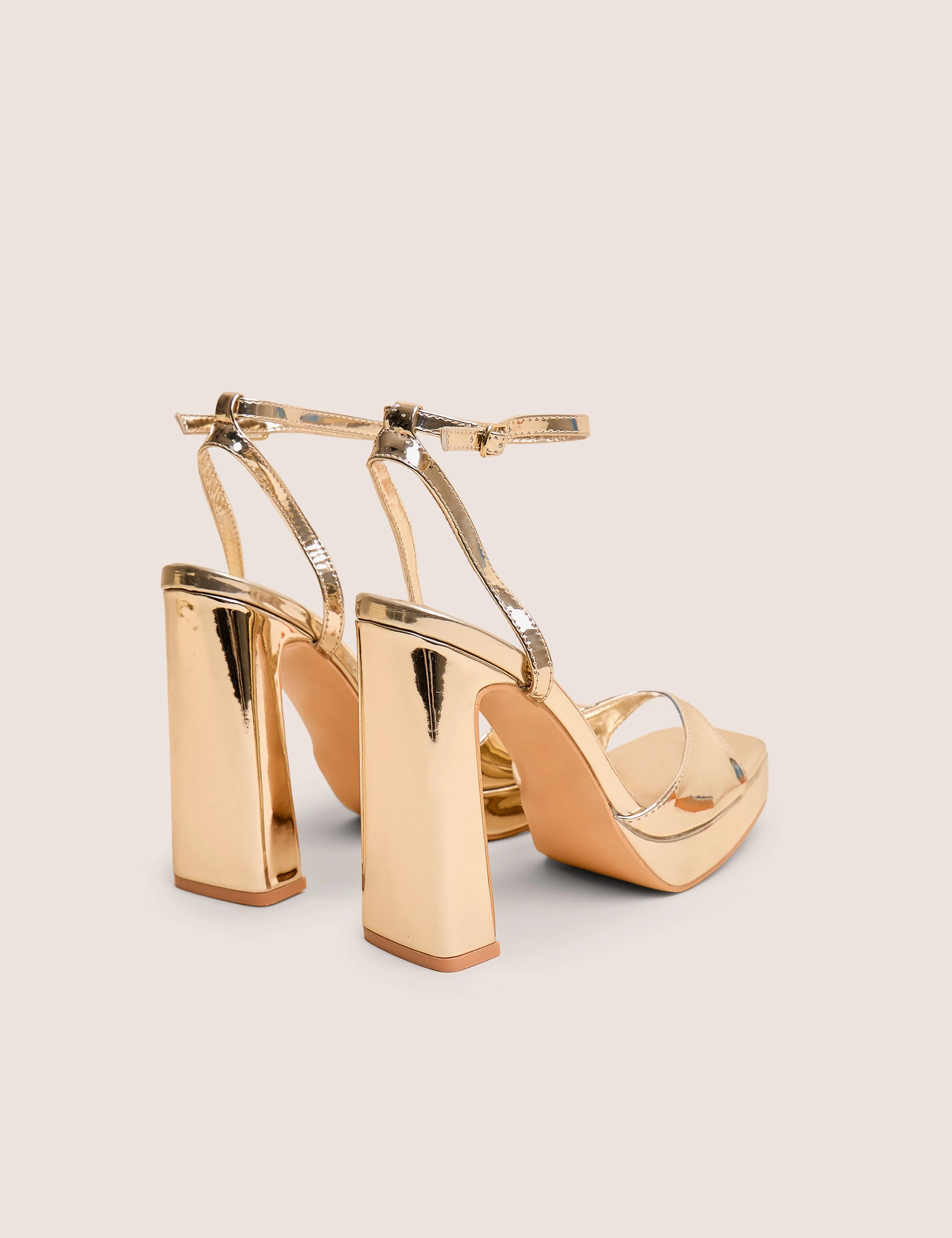 Resist Gold Peep Toe Barely There Platform Heels Places That Sell High Heels