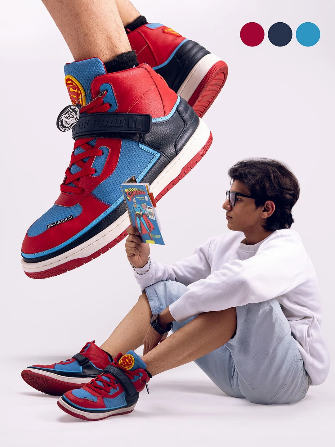 Superman with Bacca Bucci: Step Into the Legend Back Open Sneakers