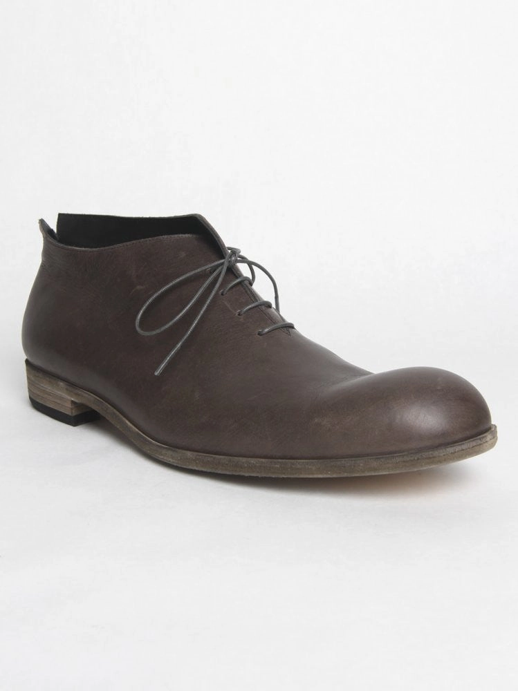 Ankle Oxford Boots (8140-P001 DARK GREY) Fuzzy Boots Near Me