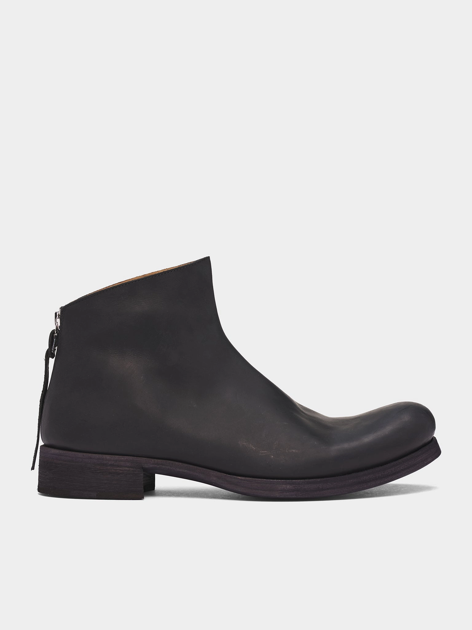 Chelsea Boots With Jeans Black Leather Back Zip Boots (S1N2Z-VA-1-5-BLACK)