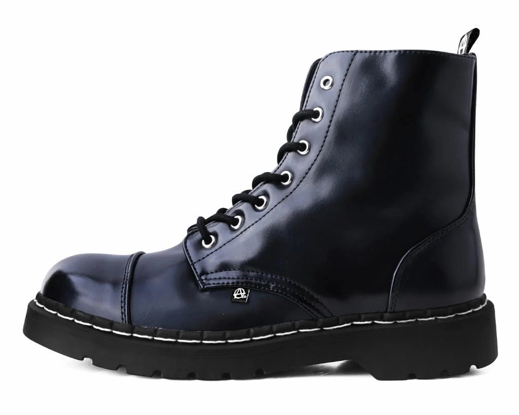 Roxy Combat Boots Black Oil Haze 7-Eye Anarchic Boot