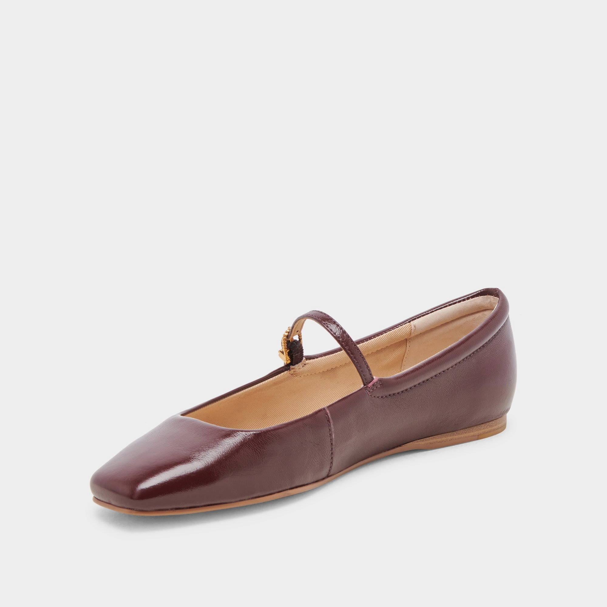 REYES BALLET FLATS CRANBERRY CRINKLE PATENT Best Shoe For Flat Feet