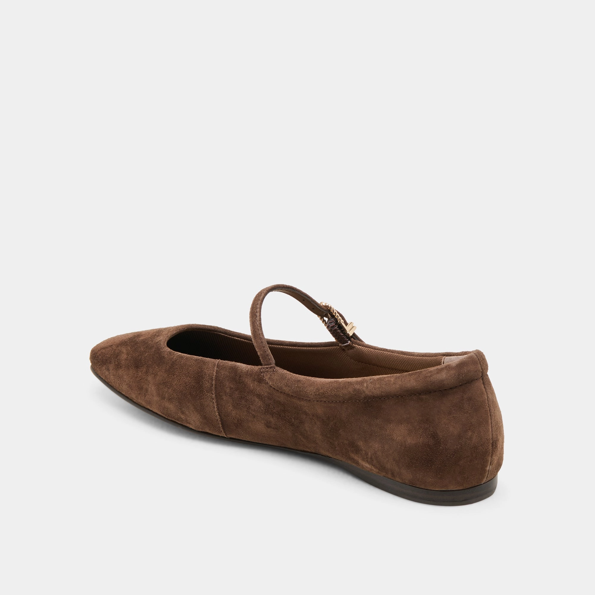 REYES BALLET FLATS DK BROWN SUEDE Running Shoes Heavy Runners With Flat Feet
