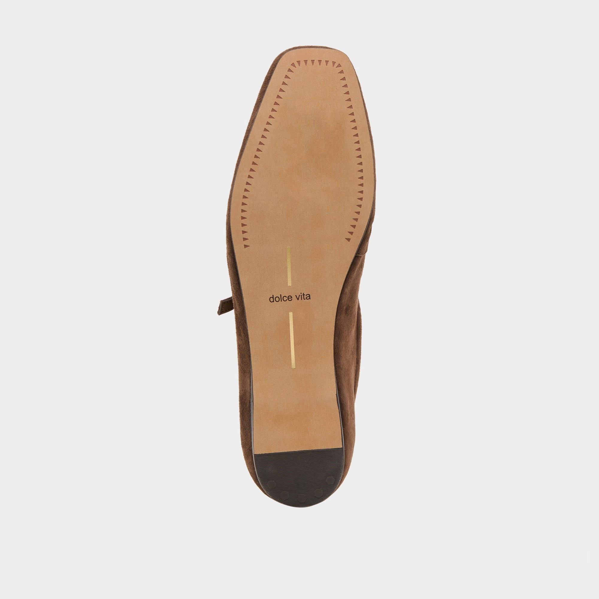 Comfortable Flat Mary Jane Shoes REYES BALLET FLATS DK BROWN SUEDE