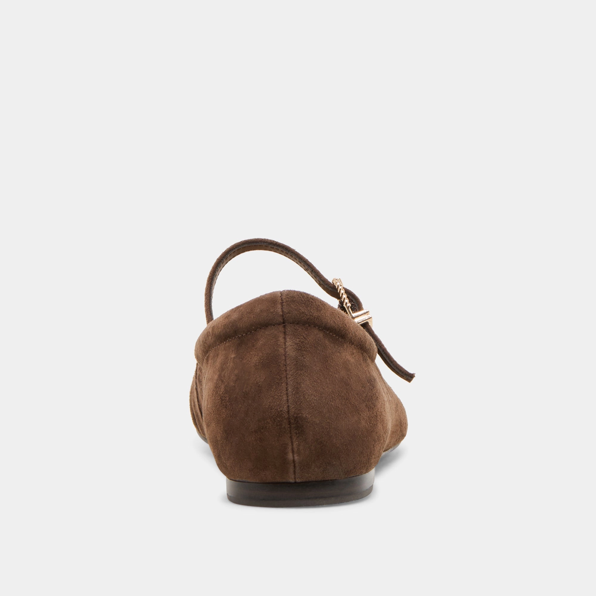 REYES BALLET FLATS DK BROWN SUEDE Chic Flat Shoes