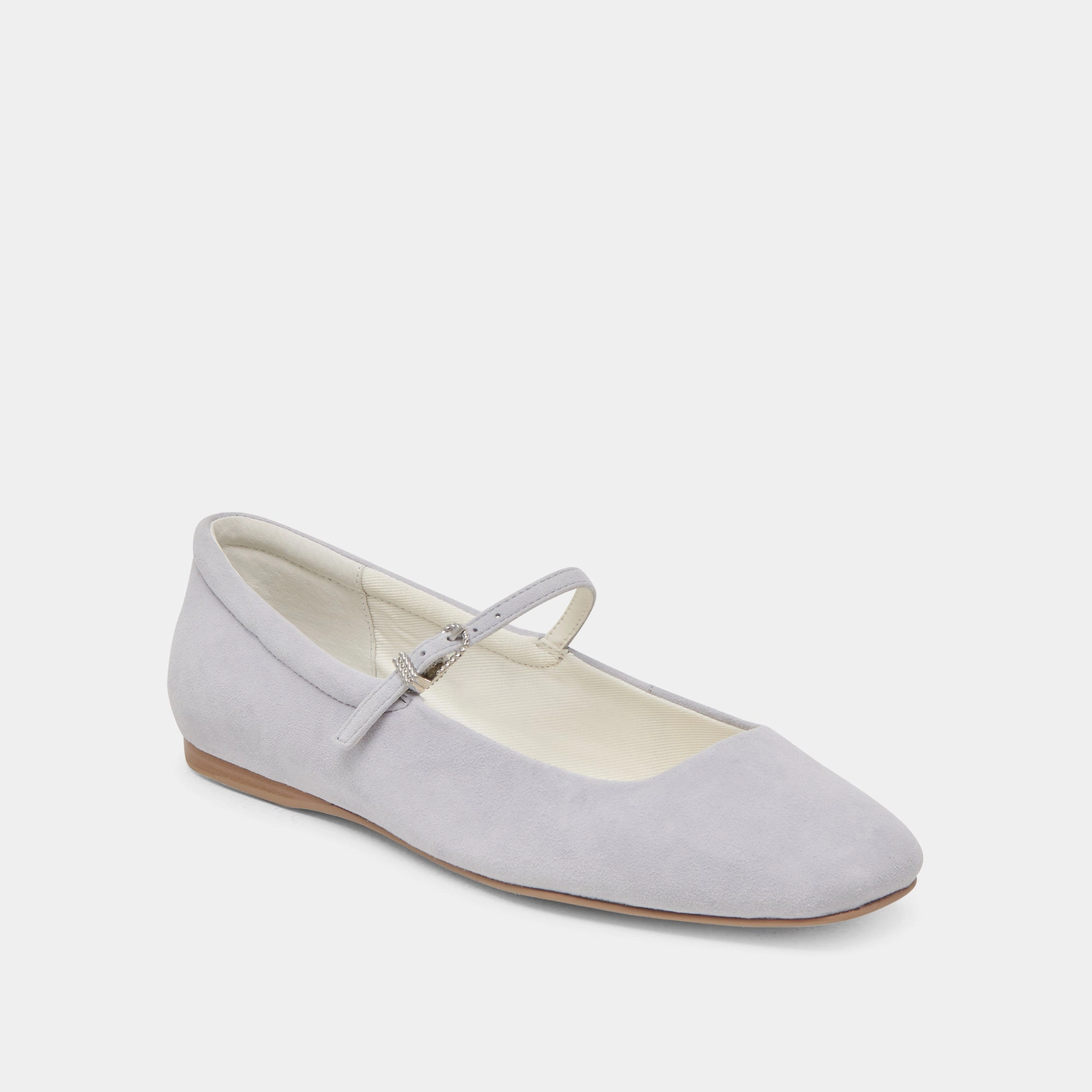 Flat Slides Shoes REYES BALLET FLATS DUSTY BLUE SUEDE