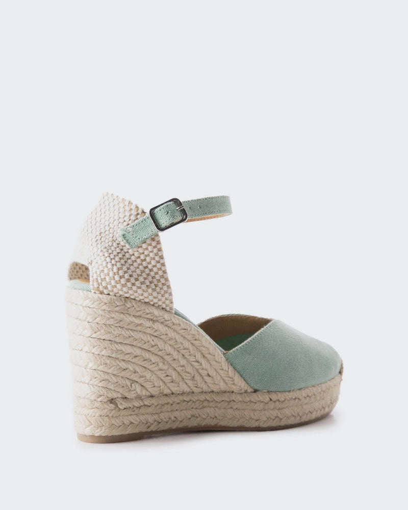 Petrolina Green Canvas Espadrille Michael Kors Wedges