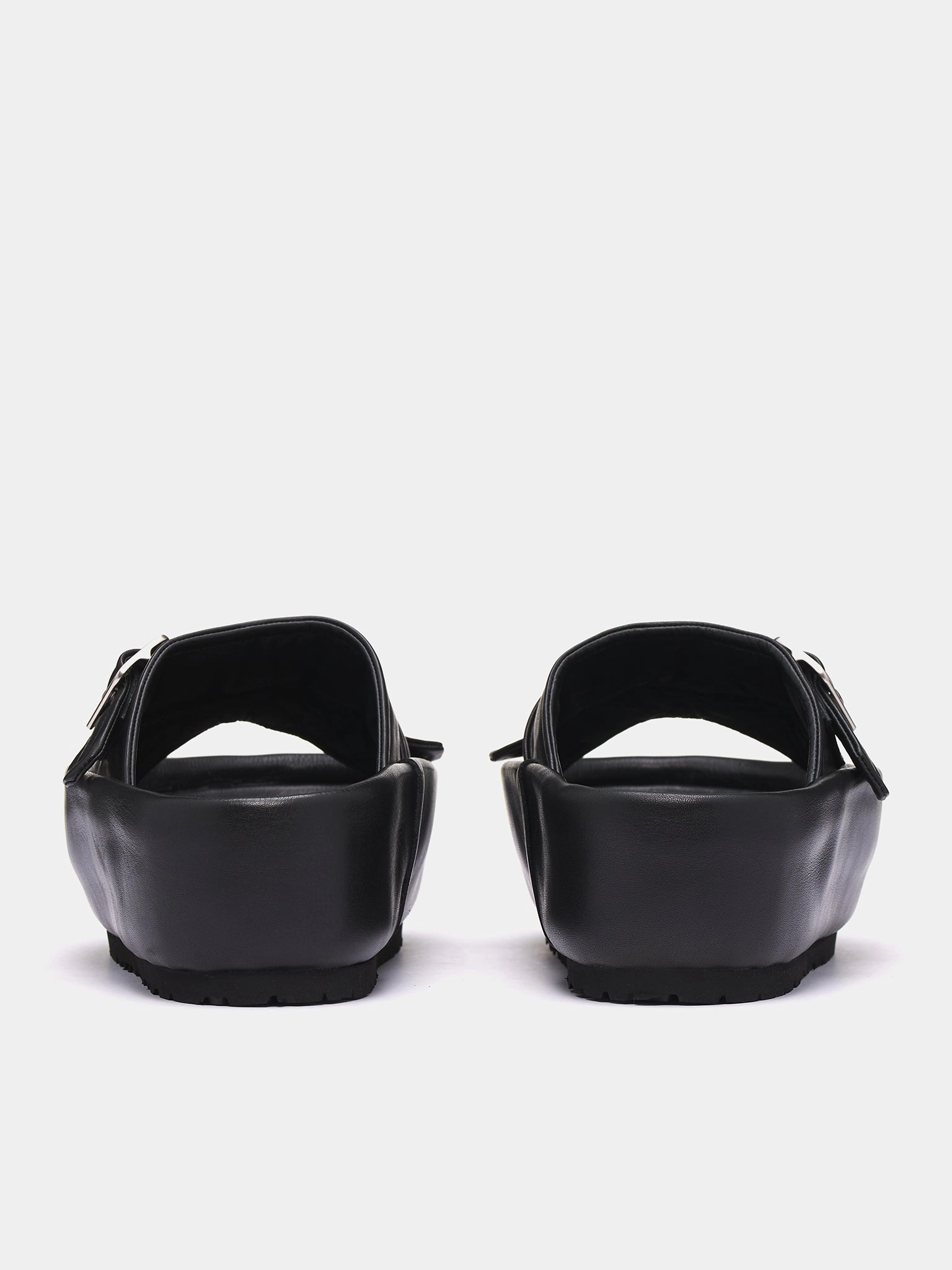 Rider's Buckle Sandals (1525711943-BLACK) Sandals Vegan