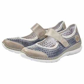 Rieker Nikita B5 Mary Jane Jeans Blue (Women's) Walking Cradles Mary Jane Shoes