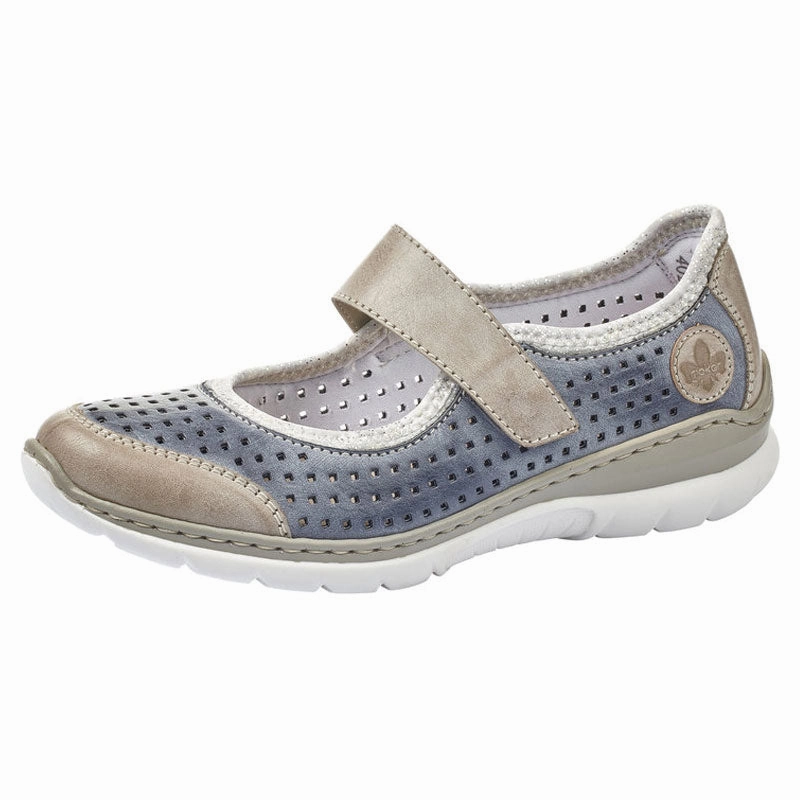 Rieker Nikita B5 Mary Jane Jeans Blue (Women's) Mary Janes Shoes.