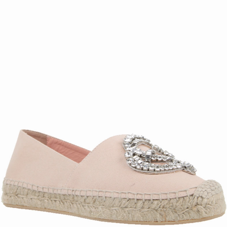 Minimalist Espadrilles Rochas Crystal Espadrilles, Beige