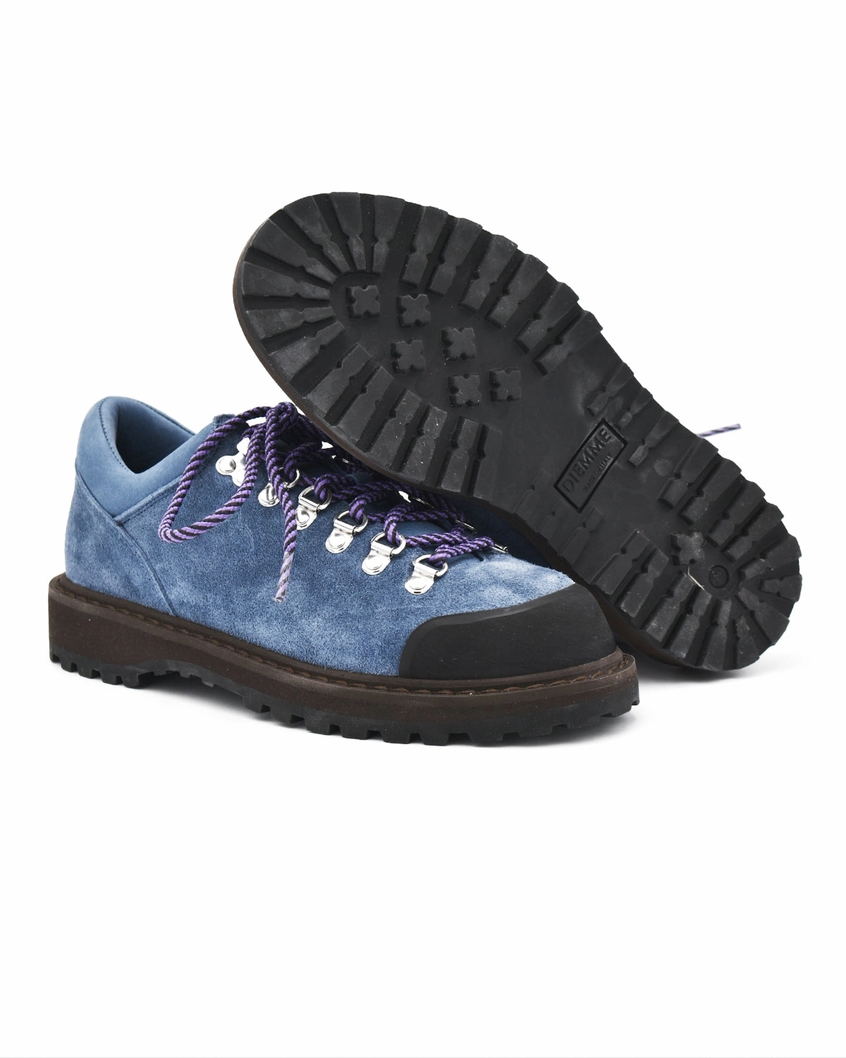 Diemme Cornaro in Blue Suede Hiking Boots Ice
