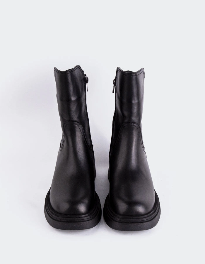 Rosemre Black Leather Best Rugged Chelsea Boots