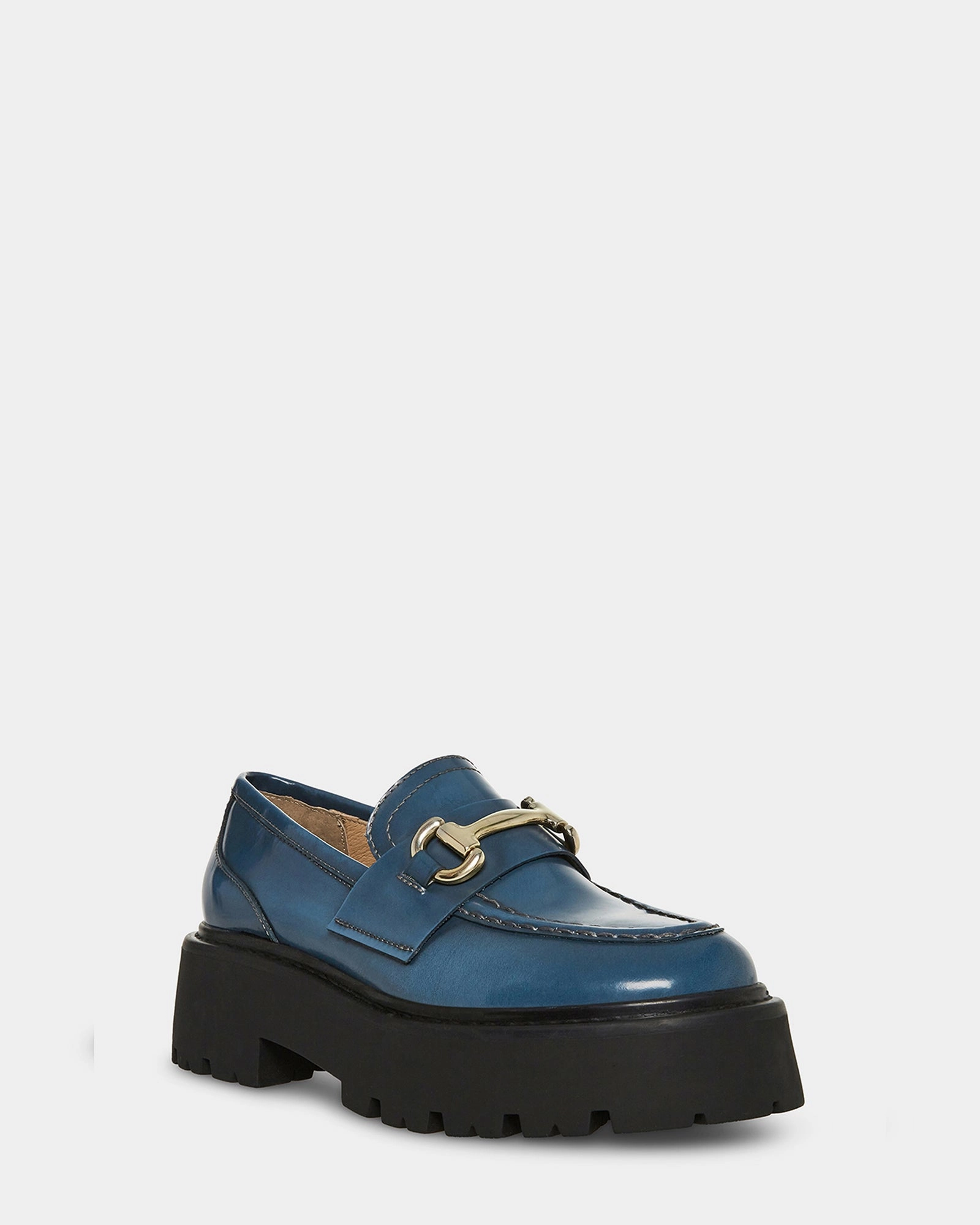 Silver Metallic Loafers ROUX BLUE LEATHER - SM REBOOTED
