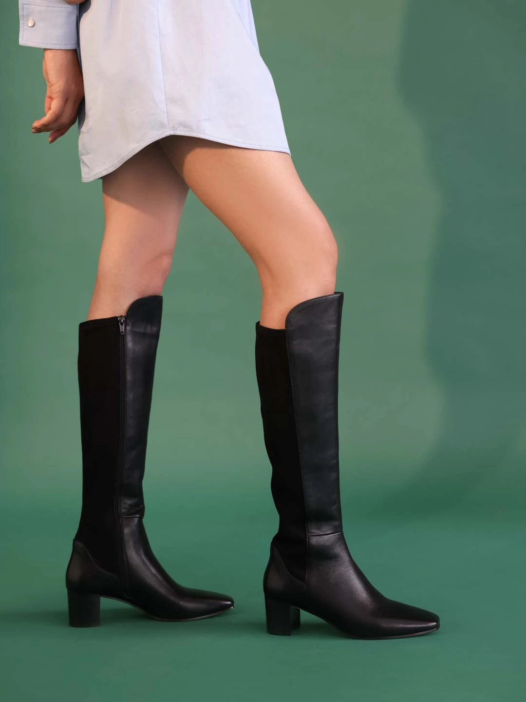 Rowan Leather Boots Knee High Flat