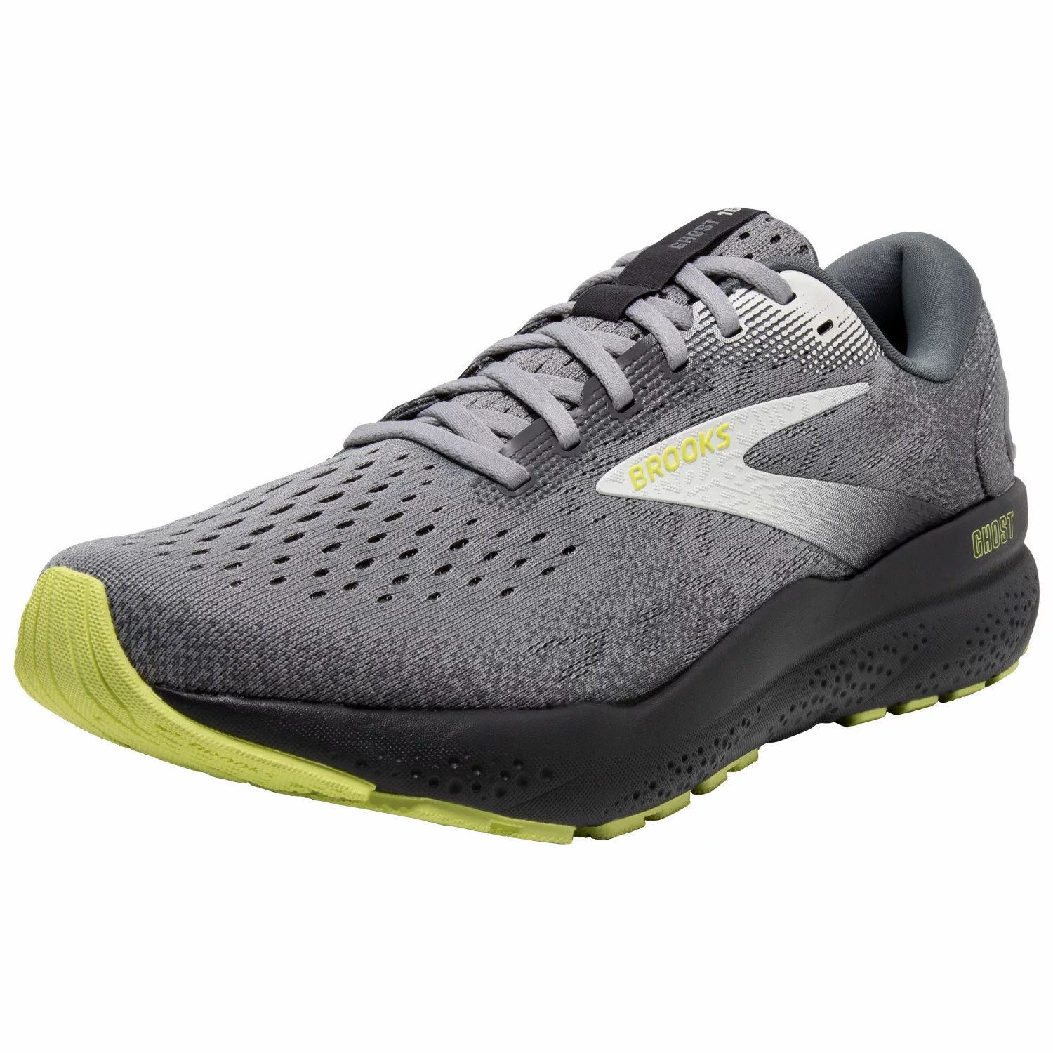 Brooks Men's Ghost 16 Sneaker - Primer/Grey/Lime Best Shoes With Traction For Running