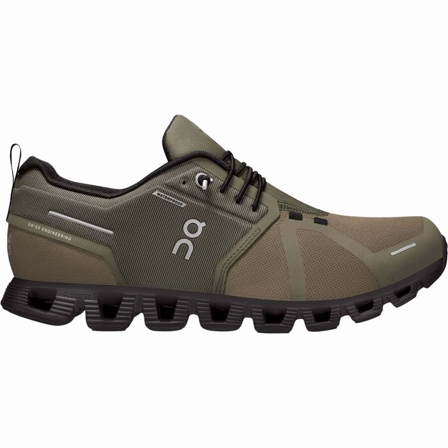 Men's On Cloud 5 Waterproof, Olive/Black, 7 D Medium Trailstorm Mid Waterproof Hiking Shoes