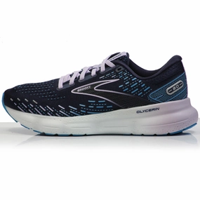 Get Fitted For Running Shoes Brooks Glycerin 20 Women's Wide Fit Running Shoe - Peacoat/Ocean/Pastel Lilac