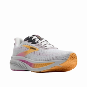 Best Running Shoes With Wide Toe Box Brooks Women's Ghost 17 Dynamic Road Running Sneaker - Oyster/Apricot/Pink