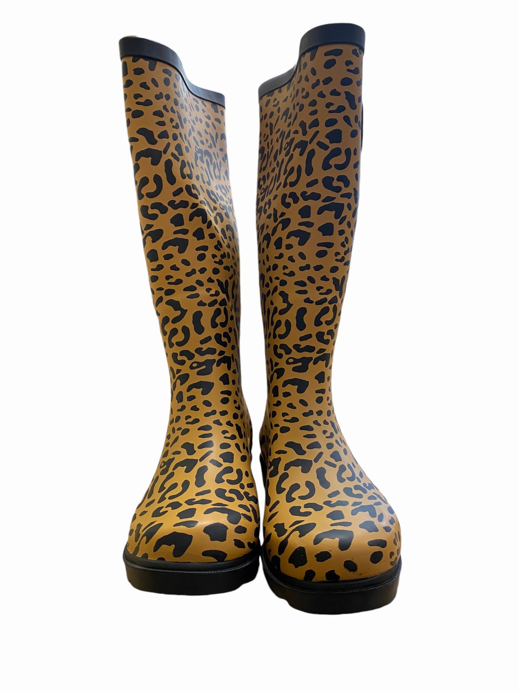 Hunter Original Short Back Adjustable Rain Boot Boots Rain By Betsey Johnson In Animal Print, Size: 6