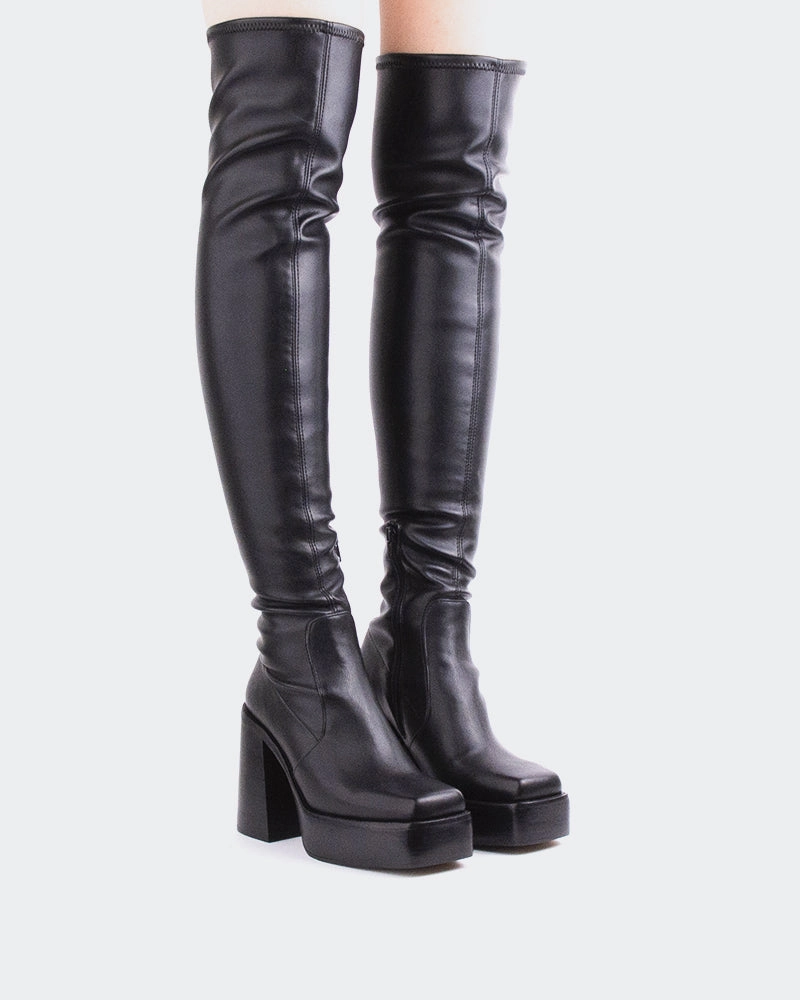 Western Studded Chelsea Boots Safron Black Stretch