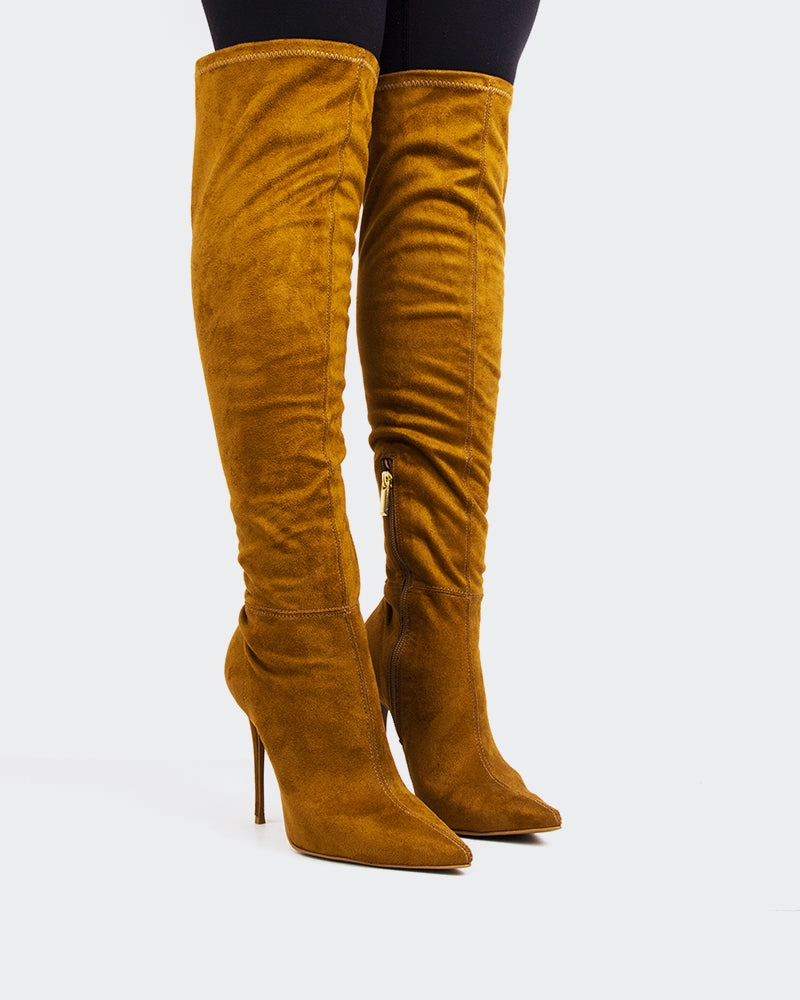 Asos Design Alvera Chunky Chelsea Boots Sahar Camel Suede