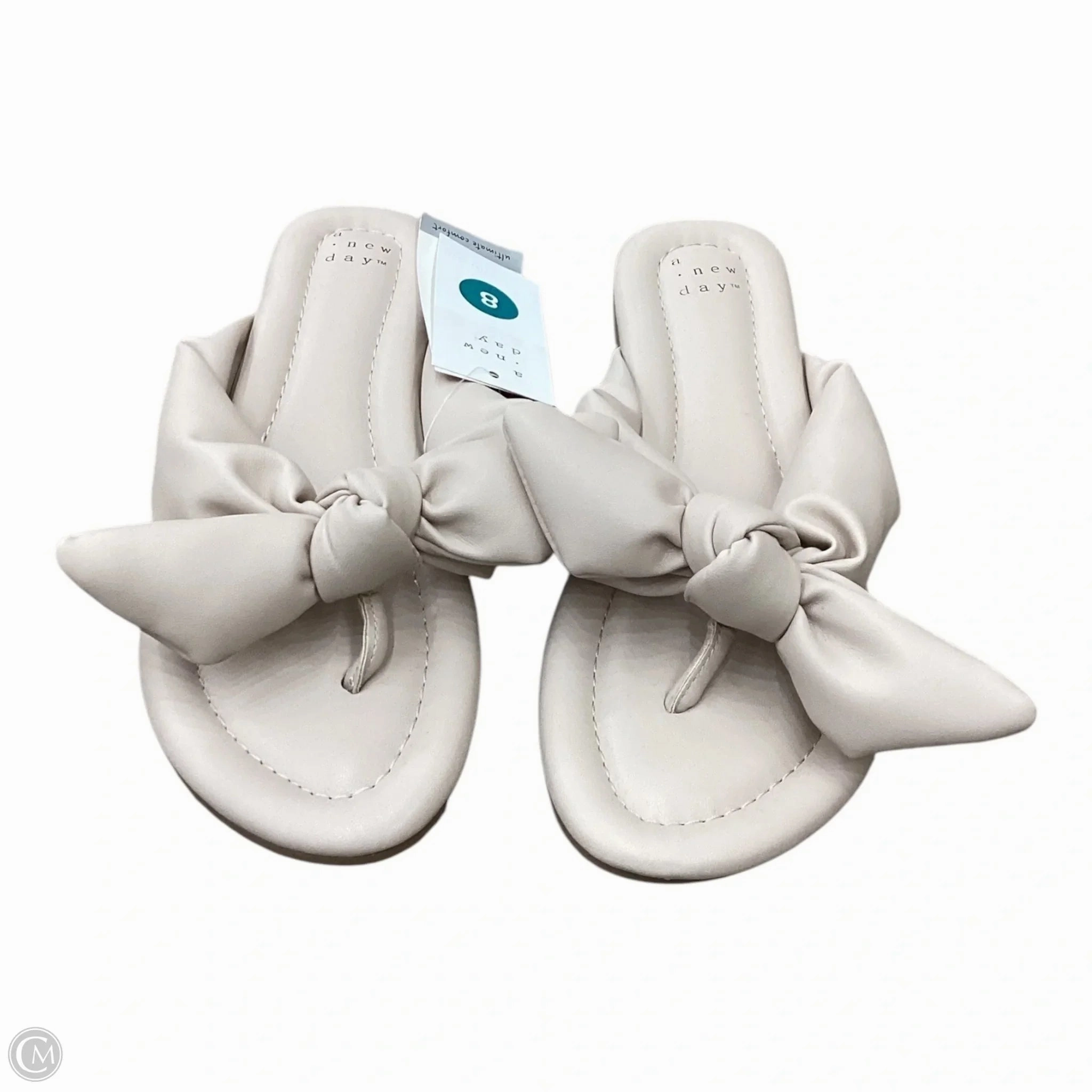 Sea Shell Flip Flops Sandals Flip Flops By A New Day In Beige, Size: 8