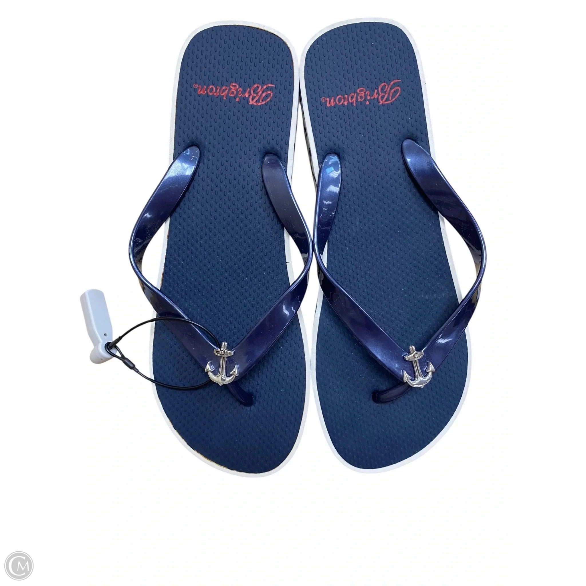 Non Slip Flip Flops Sandals Flip Flops By Brighton In Nautical Print, Size: 9