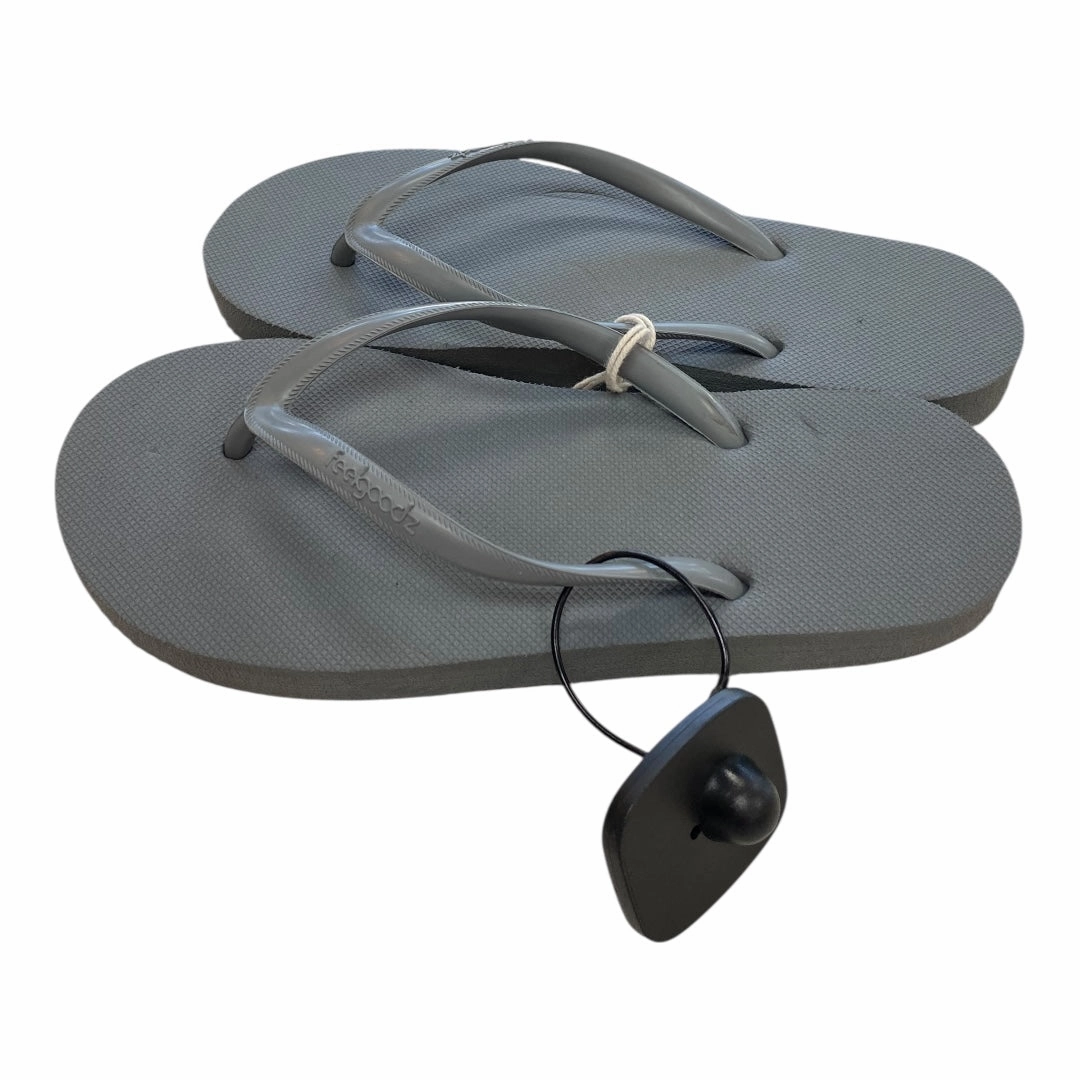 Sandals Flip Flops By Clothes Mentor In Grey, Size:6 Jeffrey Campbell Flip Flops